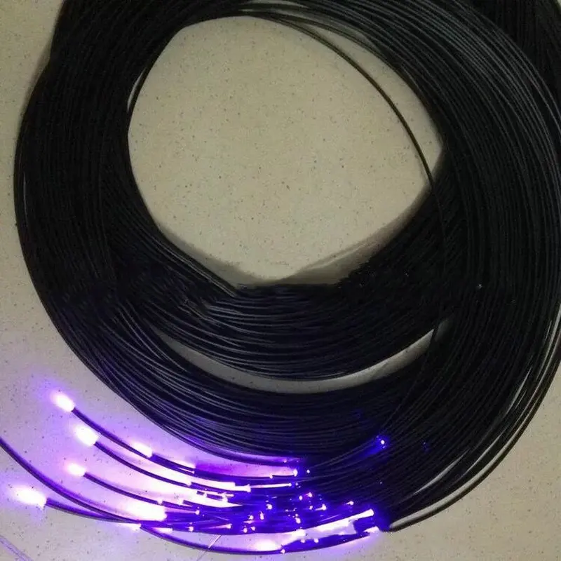 

150M 3mm(inner Dia.) Black PMMA Plastic end glow Flexible Fiber Optic cable Light Engine Driver Home Hotel DIY car ceiling decor