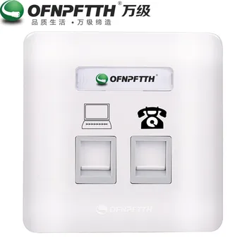 

2 Port Faceplate wall mount panel WITH RJ45 CAT5E/CAT6/CAT6A/CAT7 keystone Jack