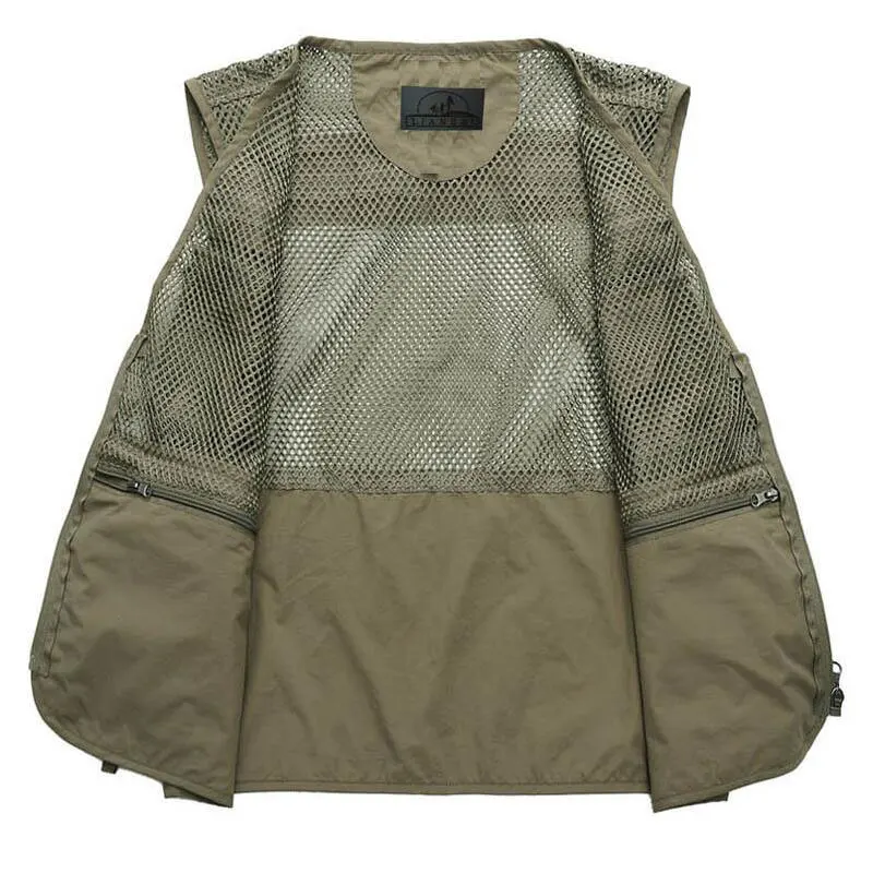 

High Quality Outdoor Leisure Vest Men/Women Photography Hiking Shoot Camp Breathable Director Clothes Reporter Mesh Waistcoat
