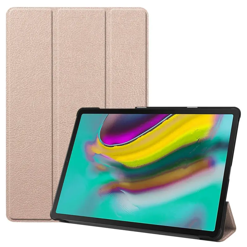 gold Защитный чехол для samsung Galaxy Tab S5E SM-T720 SM-T725 T720 T725 10," Ультратонкий чехол с подставкой+ подарки - Цвет: gold