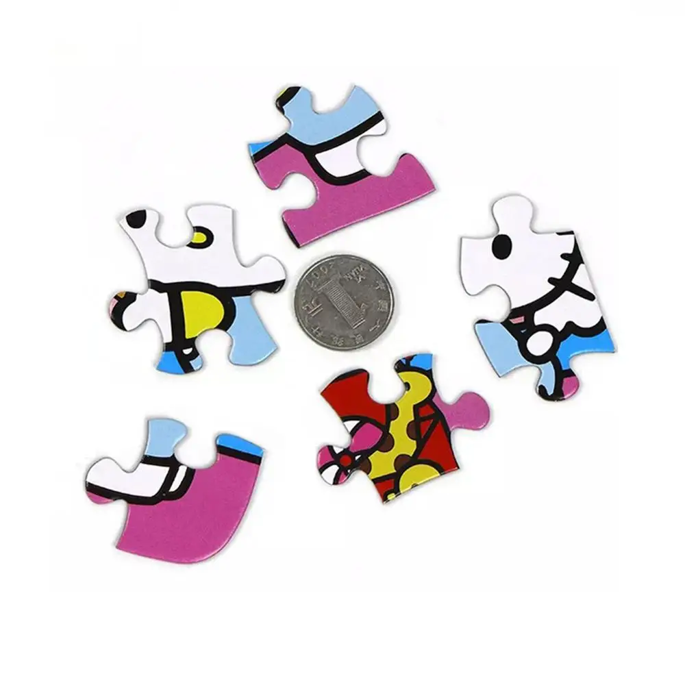 Hello Kitty 40 шт пазл для детей 4 8 Обучающие Развивающие Пазлы игрушки рождественские