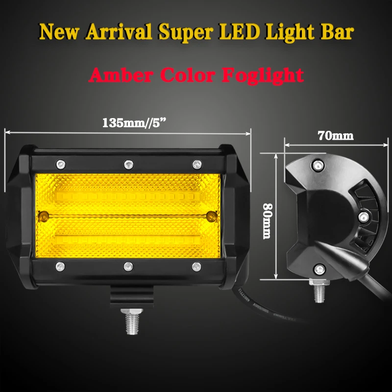 VISORAK 5 "84 Вт 12 В светодио дный светодиодный рабочий свет бар Foglight Наводнение 24 В в светодиодные полосы Бар Для Джип Форд автомобиль Offroad 4x4 4WD ATV