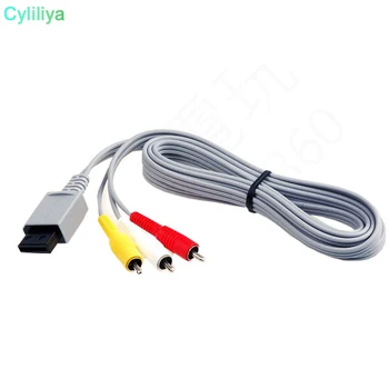 

50pcs 1.8m Audio Video AV Composite 3 RCA Cable for sharpest video for Nintendo Wii console