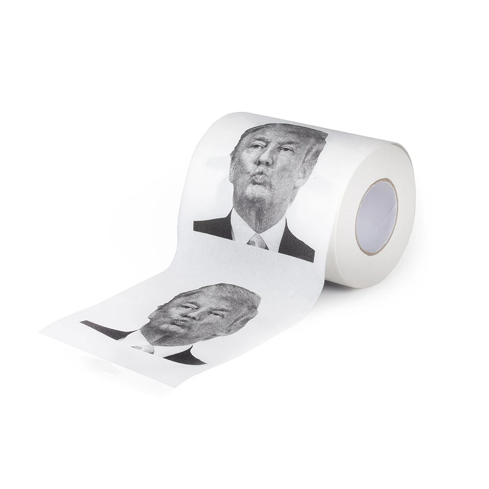 

Donald Trump Humour Printed Toilet Paper Roll Novelty Funny Kiss Gift Prank Joke Outdoor Multifunctional Tools Camping Tissue