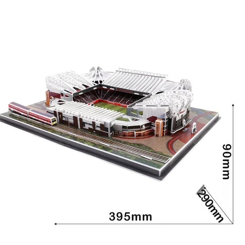 Классические модели паззлов The Red Devils Old Trafford Club Competition футбольные игры стадионы DIY кирпичные игрушки масштабные наборы бумаги