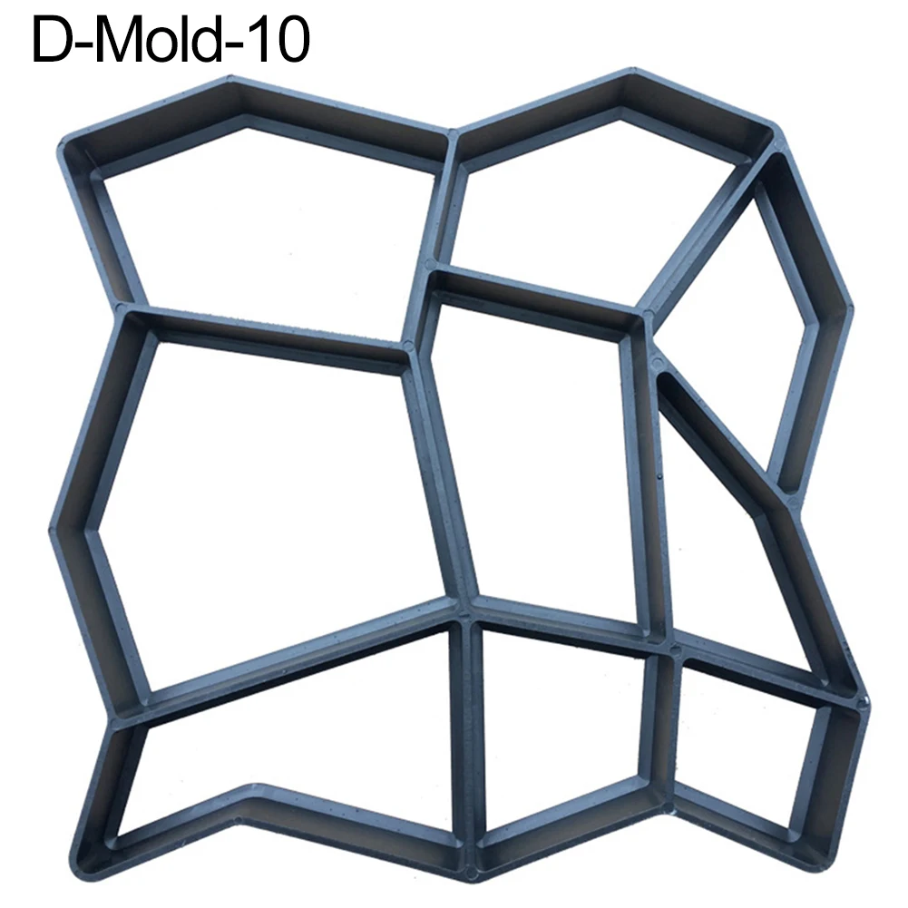 DIY Пластиковая форма для изготовления дорожек каменная дорога бетонная цементная форма для кирпича сад камень дорога бетонные формы тротуар для сада дома - Цвет: D