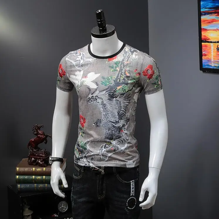 Good quality Hot Fashion Men T-shirt clothes Summer Tops Tees