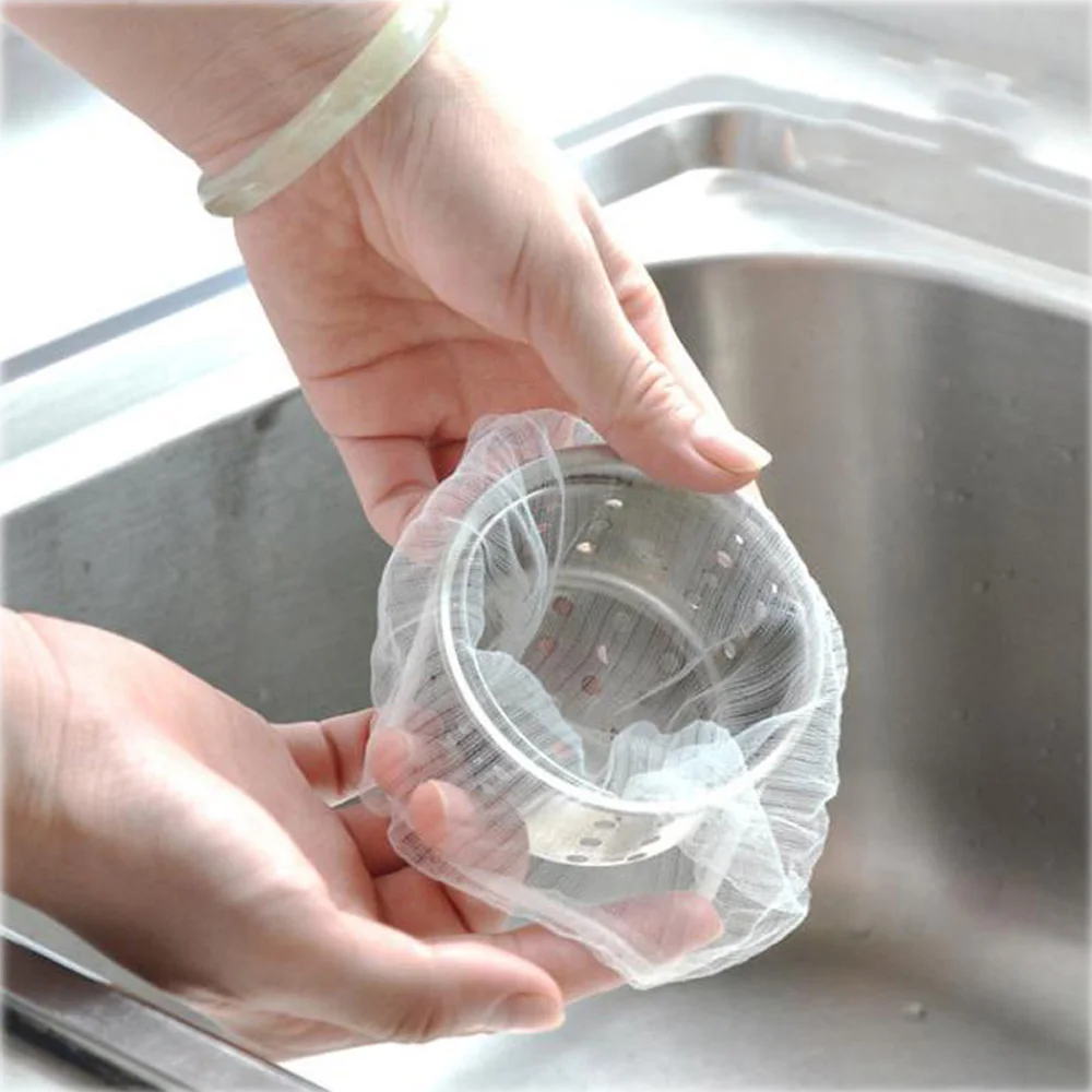 

1 Set Reusable Shower Drain Cover Net Mesh Filter Bag Net Strainer Kitchen Bathroom Hair Prevent Sink Colanders Strainers Tools