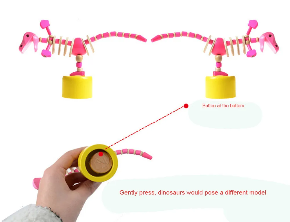 Детская интеллектуальная игрушка Танцующая подставка красочный качающийся динозавр деревянная игрушка танец животные Прямая поставка