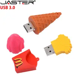 JASTER модный креативный силикагель U диск картофель фри, мороженое, шоколад USB 2,0 4 ГБ 128 ГБ 16 ГБ 32 ГБ 64 ГБ USB флэш-накопитель