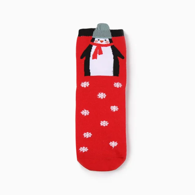 3 Pairs Women Christmas Ankle Socks Elk Snowflake Santa Claus Funny