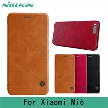 Чехол Для Xiaomi Ми-6 NILLKIN Цинь Серии Бумажник Флип PU Кожаный Чехол Для Xiaomi Mi 6 Телефон Сумки Случаи