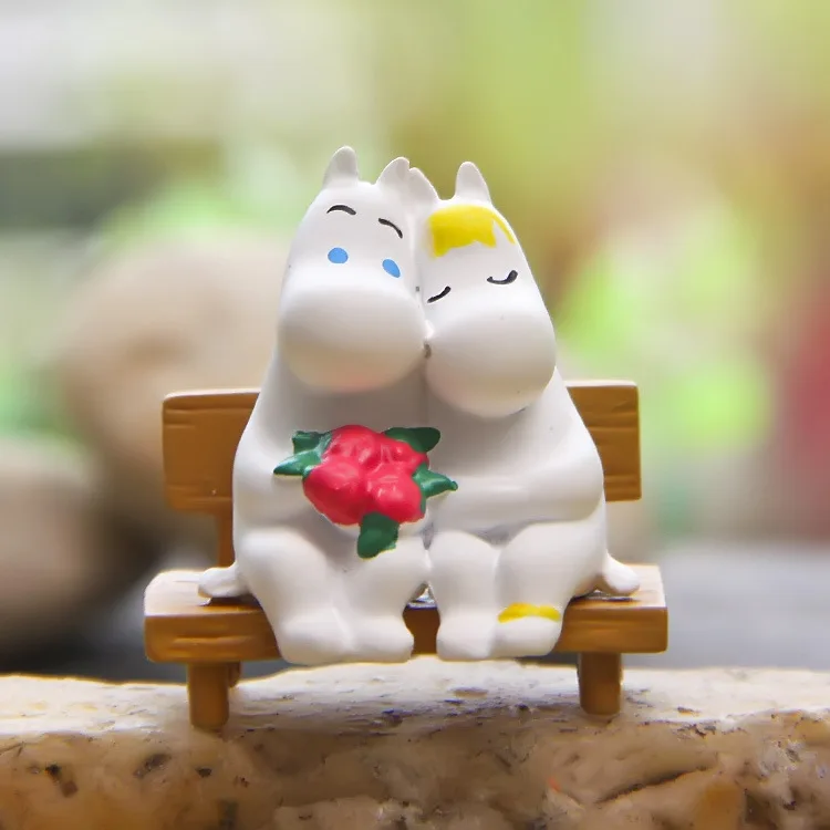 Светло-серый Moomin in love oggettistica, домашний декорд в деревенском стиле, аксессуары для гостиной - Цвет: Светло-серый