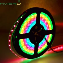 5m/roll DC 12V SMD5050 RGB Led Tape Addressable Flexible Digital Ribbon 60led/m 30led/m External IC WS2811 Led Pixel Strip Light
