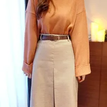 Клетчатая Черная Женская юбка до середины икры, винтажная весенне-летняя прямая юбка, длинная Офисная Женская юбка с высокой талией, юбки для девочек, Femininas Mujer