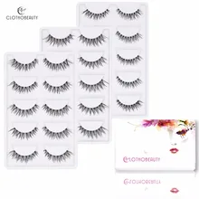 Накладные натуральные ресницы, clotobeauty 15 пар ручной работы Поддельные ресницы, Demi Wispies мягкая невидимая лента, Длинные/толстые многоразовые(15-W1