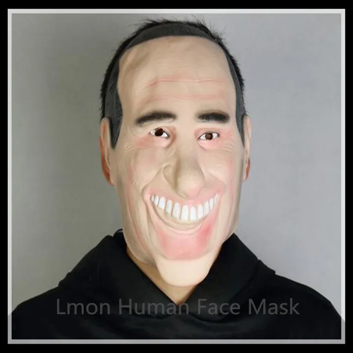 Free Shipping Halloween Party Cosplay Realistic Fancy Dress Stag Party Latex Human Man Mask