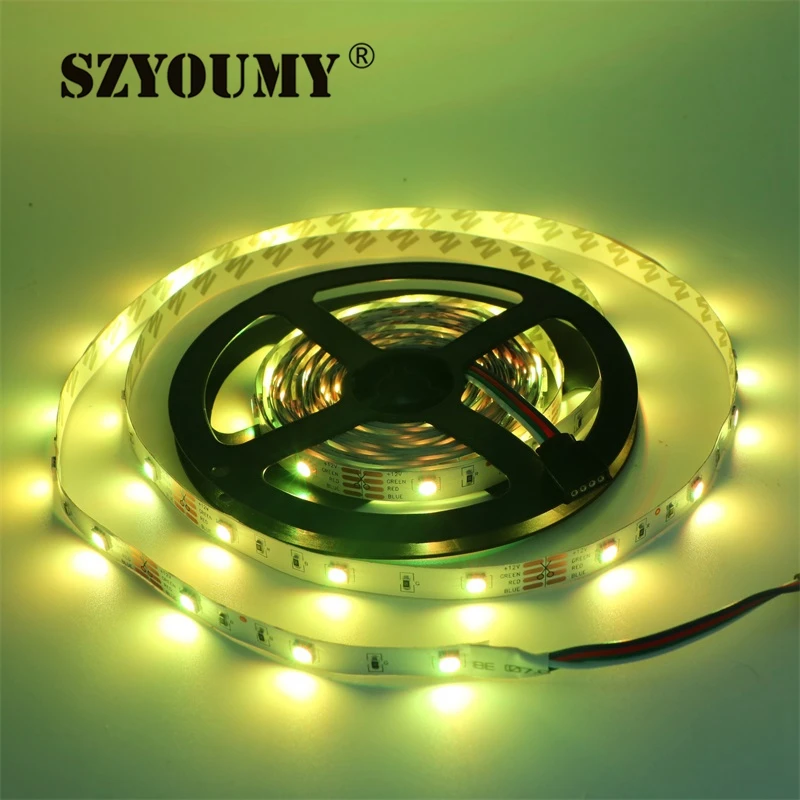 Szyoumy SMD RGB Светодиодная лента 5050 10 м 5 м 30 светодиодный/м RGB светодиодный ленточный светильник мини контроллер DC 12 В 2A адаптер полный комплект