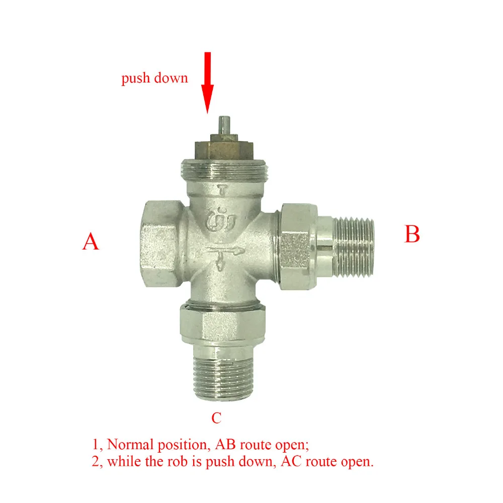 Трехходовой клапан контроллер латунный клапан Электротермический радиатор клапан для комнатного отопления dn15 dn20 dn25