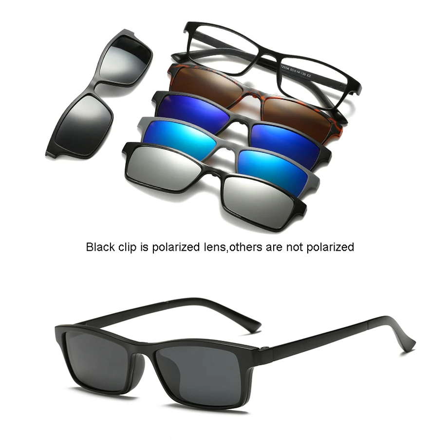 Новые солнцезащитные очки с магнитным креплением на солнцезащитные очки UV400 Пеший туризм, линзы с 5ю категориями защиты поляризованные очки для вождения, зеркальные очки от близорукости по рецепту - Цвет: 2250