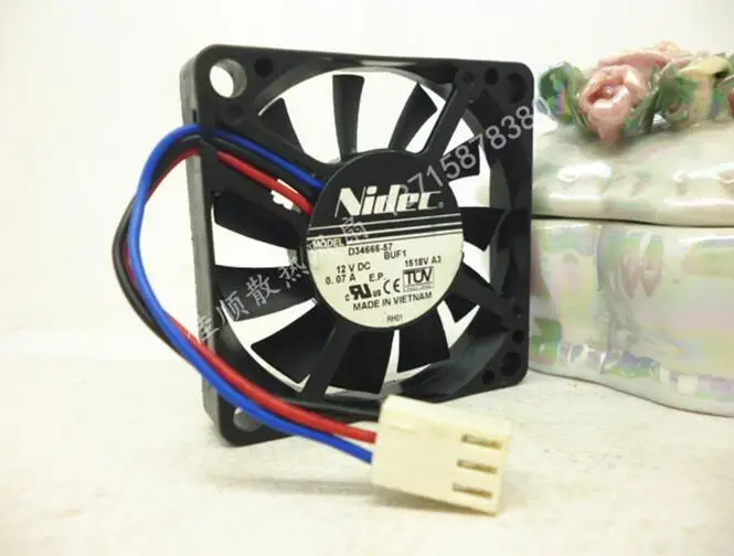 Оригинальный вентилятор Nidec 5010 0 07a 5 см 50*50*10 мм 12 В 3 провода|5cm fan|fan 5cm5010 fan |