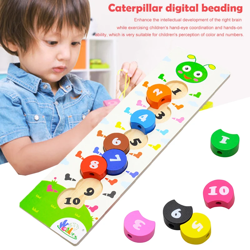 

Building set Beautiful Novelty Caterpillar Beads Toy Multicolor Kidsroom Building Blocks Safe Material Colour Game Brick toy