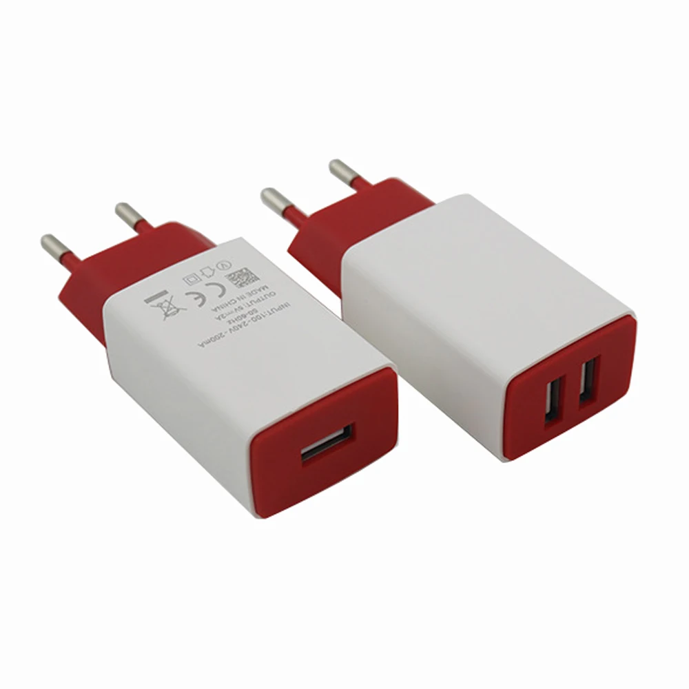 

10 Pcs Universal USB EU Plug Charger Fast Charge Head Wall Charger Adapter Double USB /Single USB Port For iPh/ ipad/Tablet