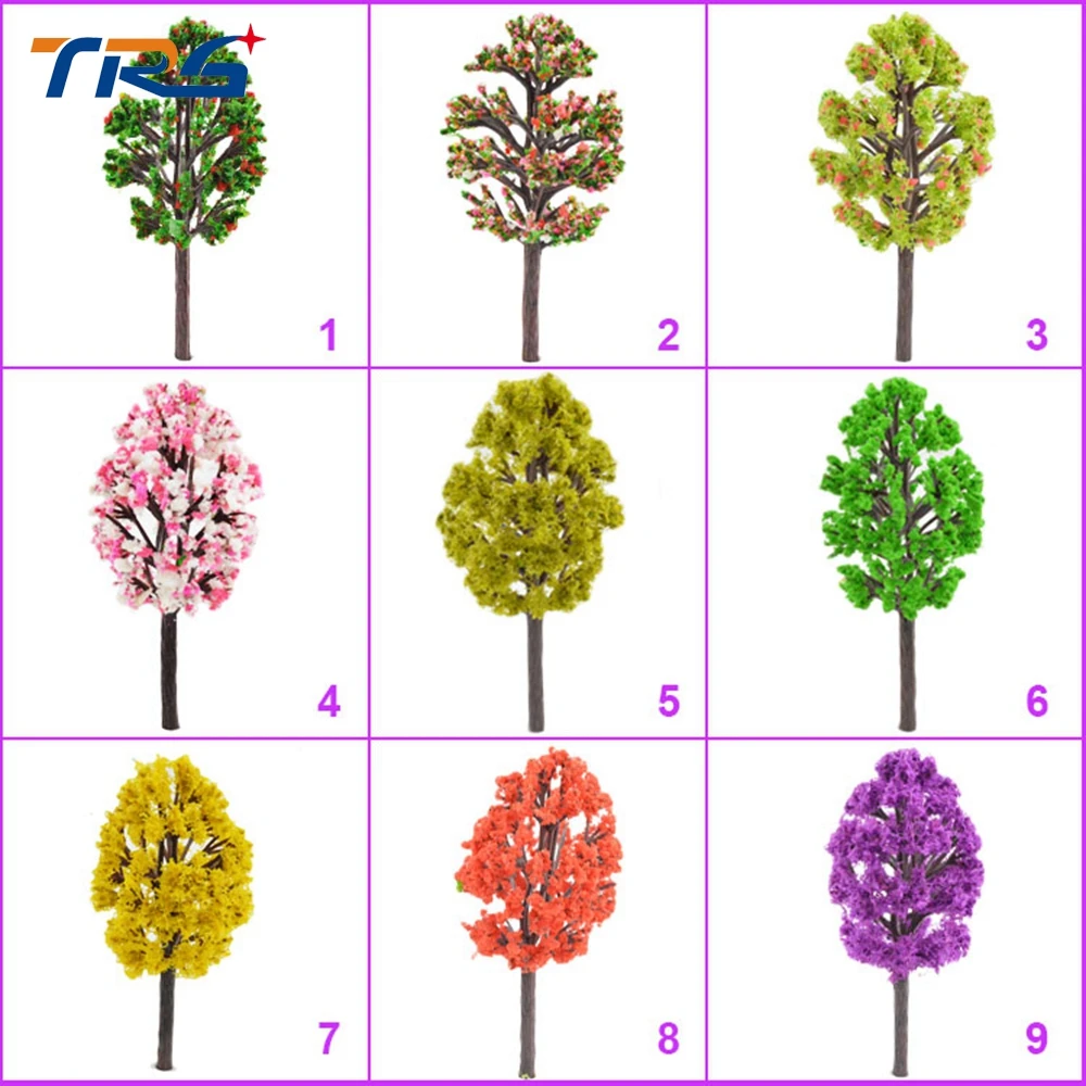 

Teraysun 6cm-10cm miniature colorful scale tree model color trees Train Model Scale Color Trees for model design