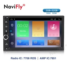 Navifly 2din 2+ 32G Android 9,1 Универсальный Автомобильный мультимедийный плеер радио для VW toyota nissan qashqai x trail-note KIA gps Navi