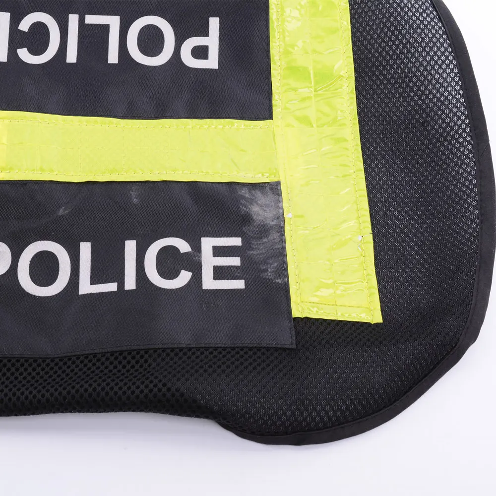Onewellpet брендовый светоотражающий сетчатый черный жилет с полицейским логотипом подходит для Dobermann и другие большие домашние собаки