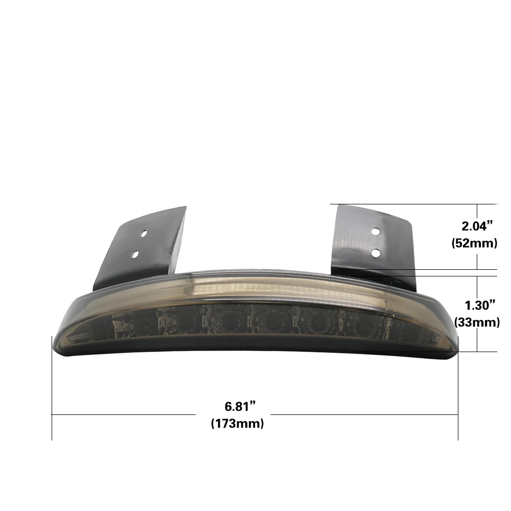 1x мотоциклетные нарезанный крыло края хвост светильник дымчатые линзы светодиодный красный стоп-сигнал задний светильник для Harley Sportster XL 883N 1200N