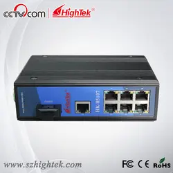 HighTek HK-85107 10/100 м промышленных 7 портов и 1 оптоволоконной сети коммутатора Ethernet