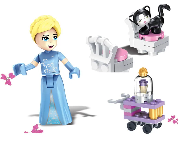69 шт. девушка принцесса замок DIY Модель Building Block кирпичи Золушка Романтический