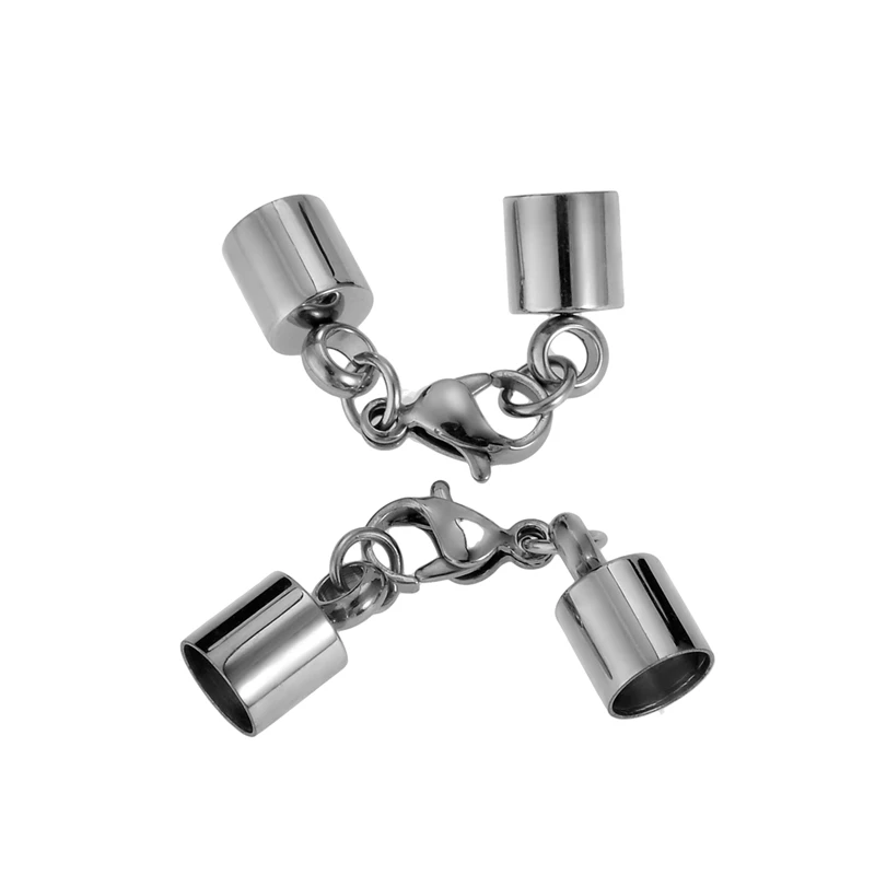 2lots Stainless Steel Bucket Necklace Head With Lobster Clasp End Caps