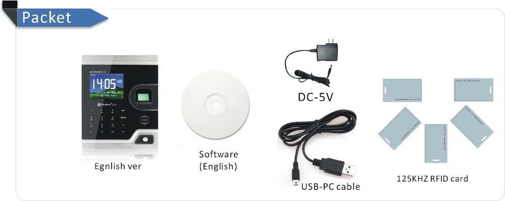 W181 8 видов язык облачный сервис 2,8 "экран биометрический отпечатков пальцев посещаемость времени USB офис время рекордер + 10 шт. RFID