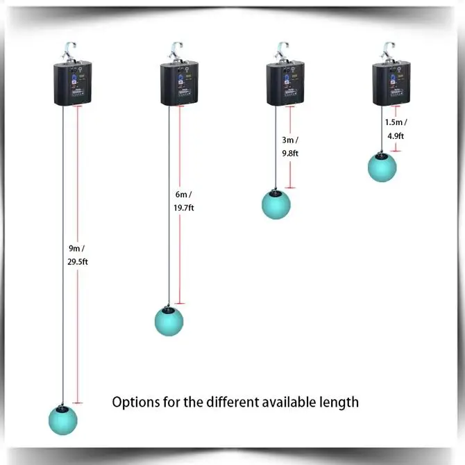 Новые tradeed свет кинетический мяч огни Установка с лебедки DMX - Цвет: cable 6m