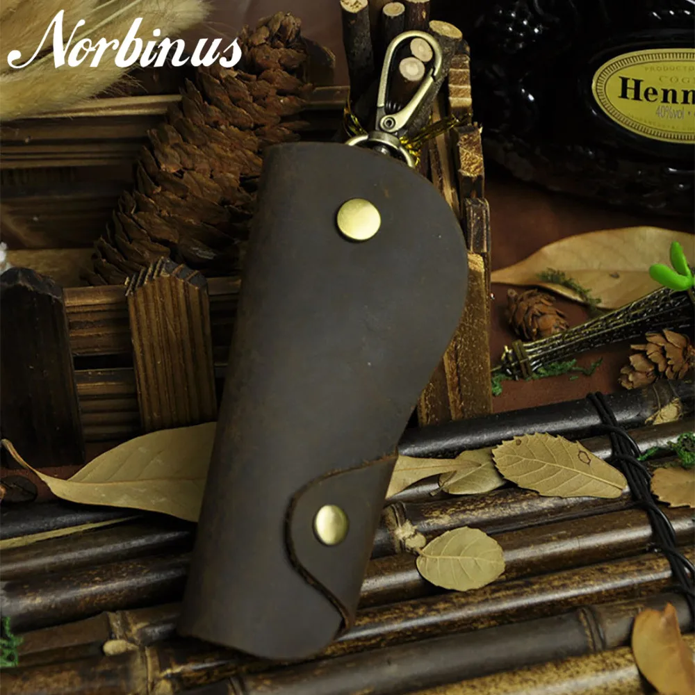Брелок для ключей Norbinus держатель из натуральной кожи с петлями сумка на крючок|car