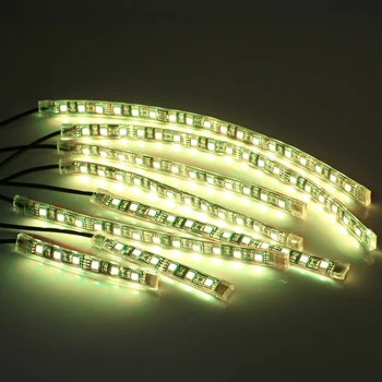 

8 Pcs 5050 SMD Strip Flexible RGB Flashing Light LED Remote Control Motorcycle