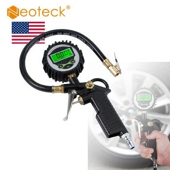 

(Send from US) Neoteck 0-200 psi 0-14 BAR 0-11400 KPA Digital Tyre Pressure Gauge Tyre Tire Air Pressure Inflator Gauge Tester