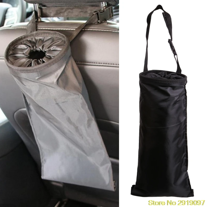 

New Arrive 1PC Car Seats Headrest Back Litter Trash Bags Washable Hanging Garbage Can Organizer Drop Shipping Support