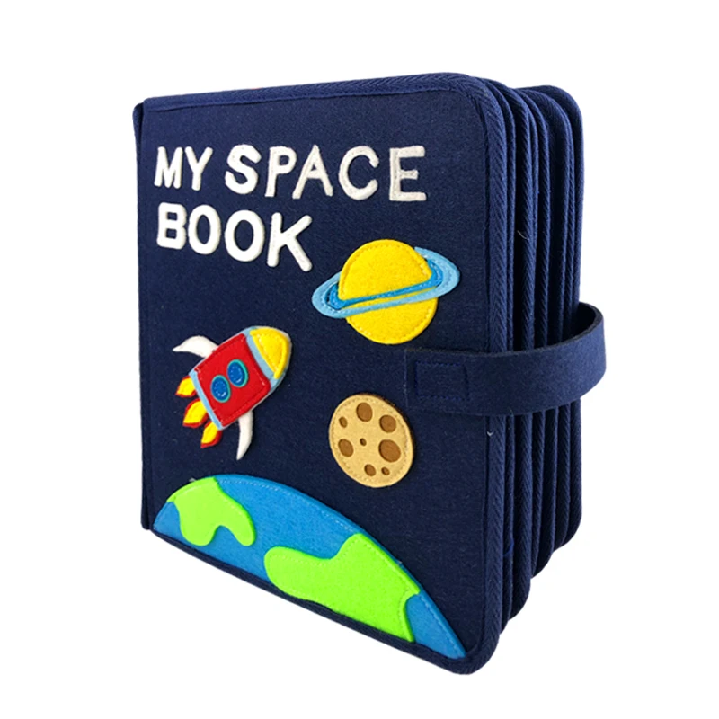 

Handmade Montessori My Space Book Baby Early Education First Quiet Felt Book 21X25CM Mom DIY Picture Book Felt DIY Package