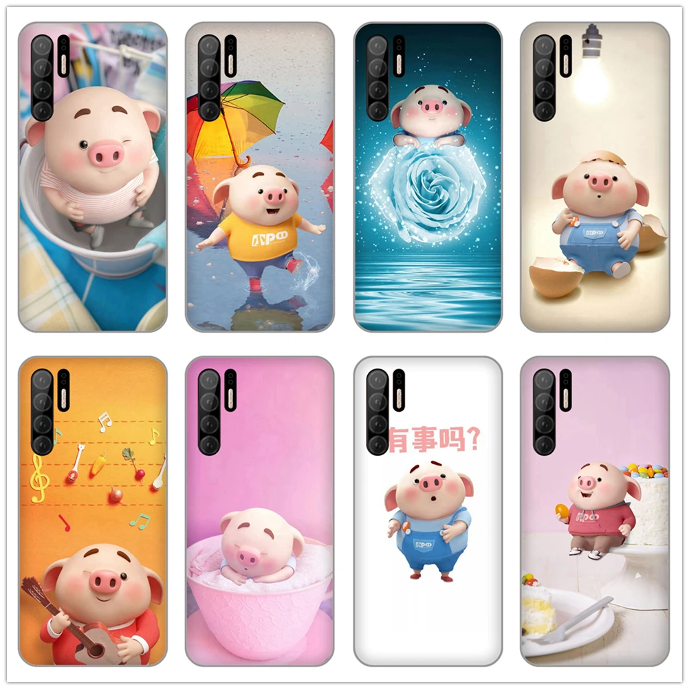 Sunshine pig cute Piglet Eat cake Soft TPU Silicone phone Case Cover for Huawei P10 Plus P20 P30 Pro P7 P8 Lite 2015 Honor 9 V10 |