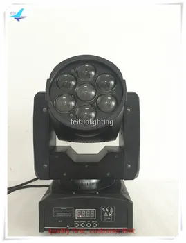 

free shipping 4pcs Sharpy ZOOM LED 7x12w Beam Mini Moving Head Stage DJ Light Wash Lyre RGBW 4IN1 Luces DMX Disco Lights