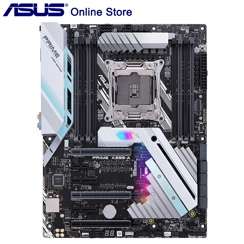 Оригинальный Asus PRIME X299 A Intel LGA 2066 ATX материнская плата с M.2 радиатор DDR4 4000 МГц Dual VROC