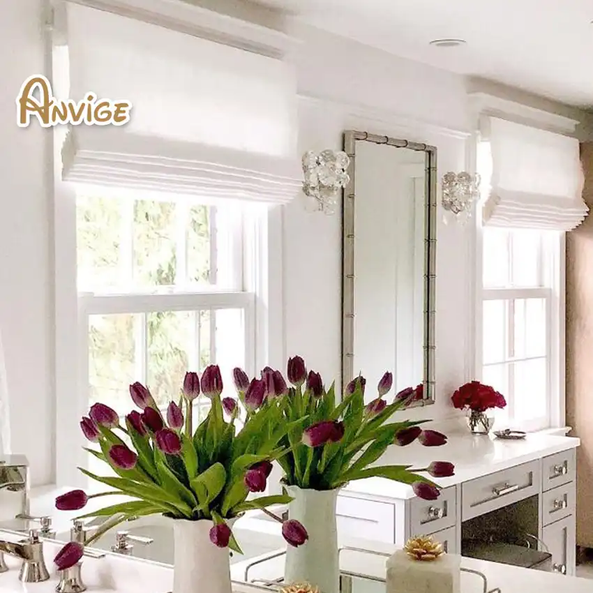 White Color Blackout Light Filtering Curtain Roman Blinds Shades Customized Aliexpress Roman Blinds Shades Customized