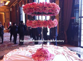 

mental stand only )Hot sell table centerpiece mental stand wedding candelabra with flower bowl