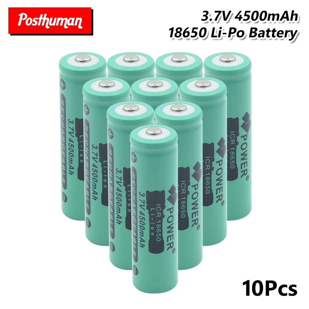 

18650 Battery Lithium 4500mAh 3.7V Rechargeable electronic cigarette battery power high discharge large current For Flashlight