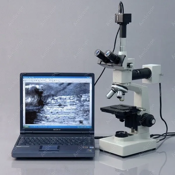 Металлургический микроскоп- AmScope поставки 40X-1600X металлургический микроскоп с верхней и нижней подсветкой