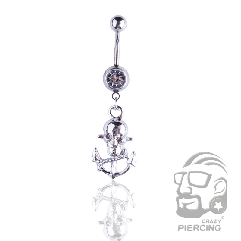 Пирсинг для пупка из хирургической стали 14G 1 6 мм|piercing navel|navel piercingbelly button rings |
