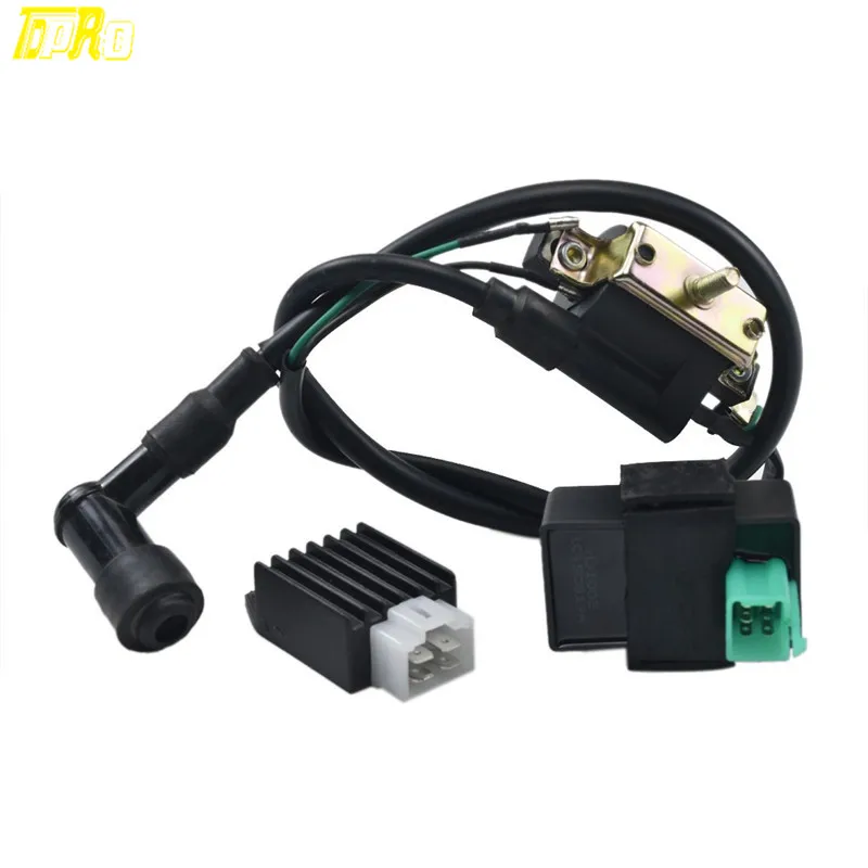 

TDPRO Motorcycle Ignition Coil + CDI UNIT + Regulator 50/90/110/125cc Pit Bike Quad Dirt ATV Buggy Go Kart